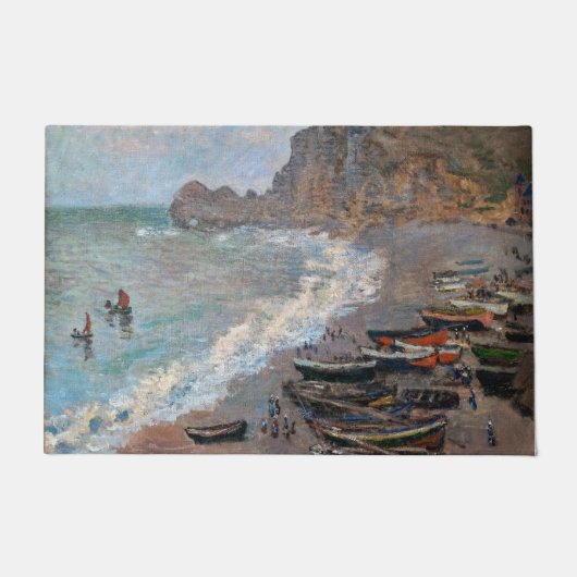 Claude Monet - Het strand bij Etretat Deurmat (Voorkant)