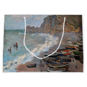 Claude Monet - Het strand bij Etretat Groot Cadeauzakje (Voorkant)