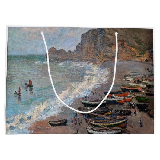 Claude Monet - Het strand bij Etretat Groot Cadeauzakje (Achterkant)