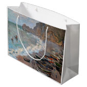 Claude Monet - Het strand bij Etretat Groot Cadeauzakje (Achterkant Gekanteld)