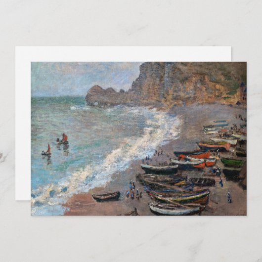 Claude Monet - Het strand bij Etretat Kaart (Voorkant / Achterkant)