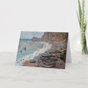 Claude Monet - Het strand bij Etretat Kaart