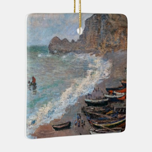 Claude Monet - Het strand bij Etretat Keramisch Ornament (Rechts)