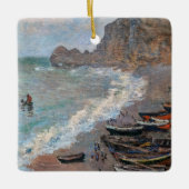 Claude Monet - Het strand bij Etretat Keramisch Ornament (Voorkant)