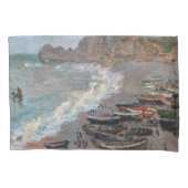 Claude Monet - Het strand bij Etretat Kussensloop (Voorkant)