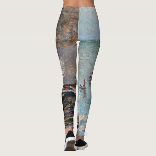 Claude Monet - Het strand bij Etretat Leggings (Achterkant)