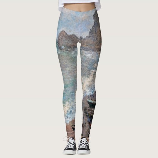 Claude Monet - Het strand bij Etretat Leggings (Voorkant)
