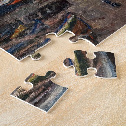 Claude Monet - Het strand bij Etretat Legpuzzel (Zijkant)