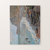 Claude Monet - Het strand bij Etretat Legpuzzel (Verticaal)