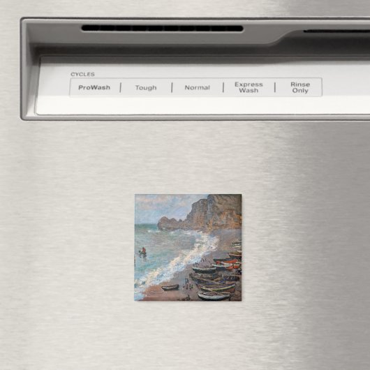 Claude Monet - Het strand bij Etretat Magneet (Insitu (Vaatwasser))