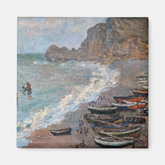 Claude Monet - Het strand bij Etretat Magneet (Voorkant)