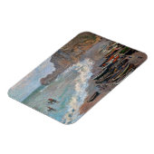 Claude Monet - Het strand bij Etretat Magneet (Linkerzijde)