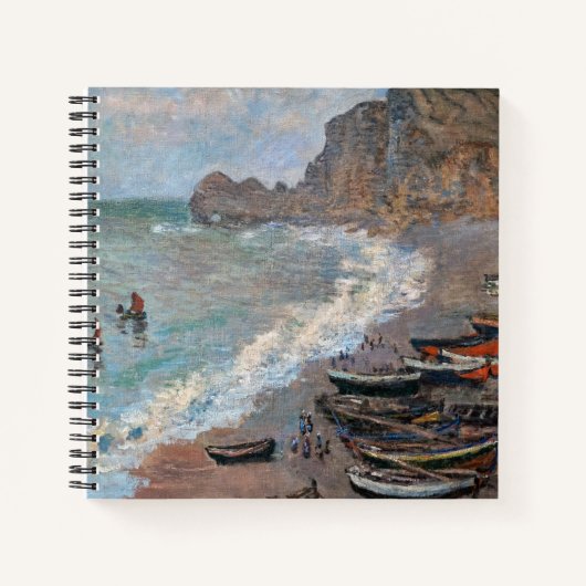 Claude Monet - Het strand bij Etretat Notitieboek (Voorkant)