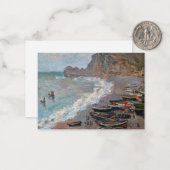 Claude Monet - Het strand bij Etretat Notitiekaartje (Voorkant / Achterkant in situ)