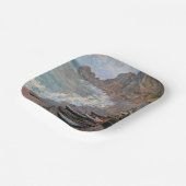 Claude Monet - Het strand bij Etretat Papieren Bordje (Gebogen)