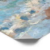 Claude Monet - Het strand bij Etretat Poster (Hoek)