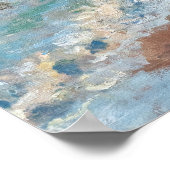 Claude Monet - Het strand bij Etretat Poster (Hoek)
