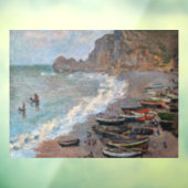 Claude Monet - Het strand bij Etretat Raamsticker (Vel 3)
