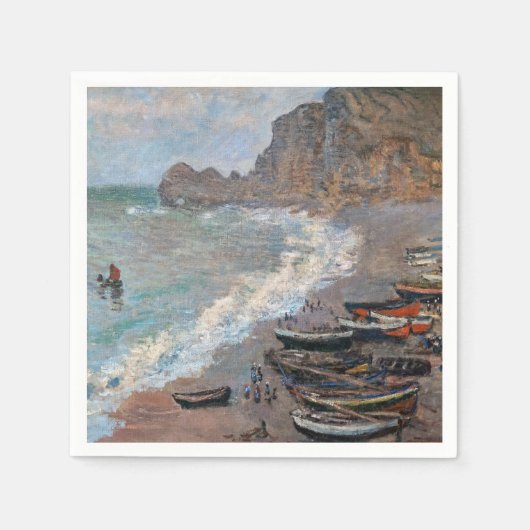 Claude Monet - Het strand bij Etretat Servet (Voorkant)