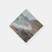 Claude Monet - Het strand bij Etretat Servet (Hoek)