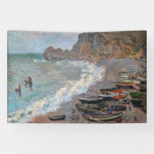 Claude Monet - Het strand bij Etretat Spandoek (Horizontaal)