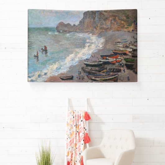 Claude Monet - Het strand bij Etretat Spandoek (Insitu)