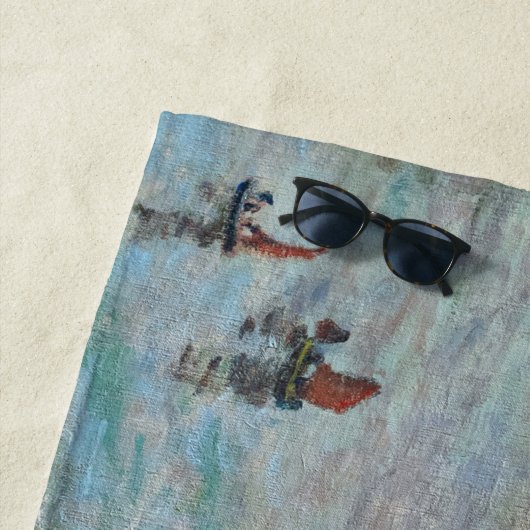 Claude Monet - Het strand bij Etretat Strandlaken (In situ)