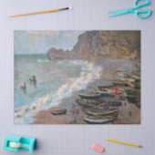 Claude Monet - Het strand bij Etretat Tissuepapier (Craft)