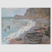 Claude Monet - Het strand bij Etretat Tissuepapier (Voorkant)
