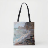 Claude Monet - Het strand bij Etretat Tote Bag (Voorkant)