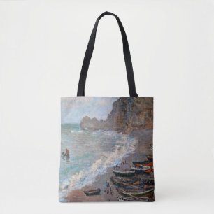 Claude Monet - Het strand bij Etretat Tote Bag