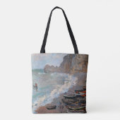 Claude Monet - Het strand bij Etretat Tote Bag (Achterkant)