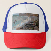 Claude Monet - Het strand bij Etretat Trucker Pet (Voorkant)