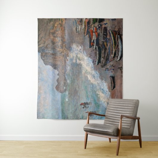 Claude Monet - Het strand bij Etretat Wandkleed (In situ)