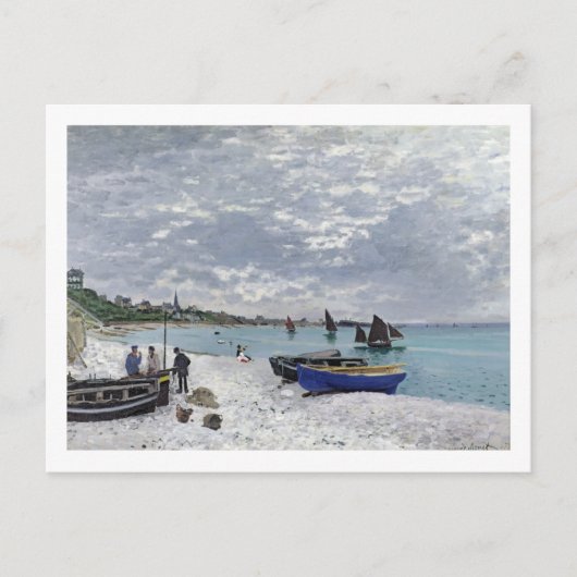 Claude Monet | Het strand bij Sainte-Adresse Briefkaart (Voorkant)