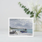 Claude Monet | Het strand bij Sainte-Adresse Briefkaart (Staand voorkant)