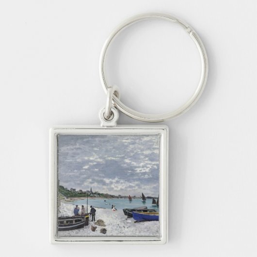 Claude Monet | Het strand bij Sainte-Adresse Sleutelhanger (Voorkant)