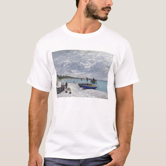 Claude Monet | Het strand bij Sainte-Adresse T-shirt (Voorkant)