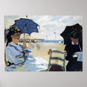 Claude Monet - Het strand bij Trouville, Poster