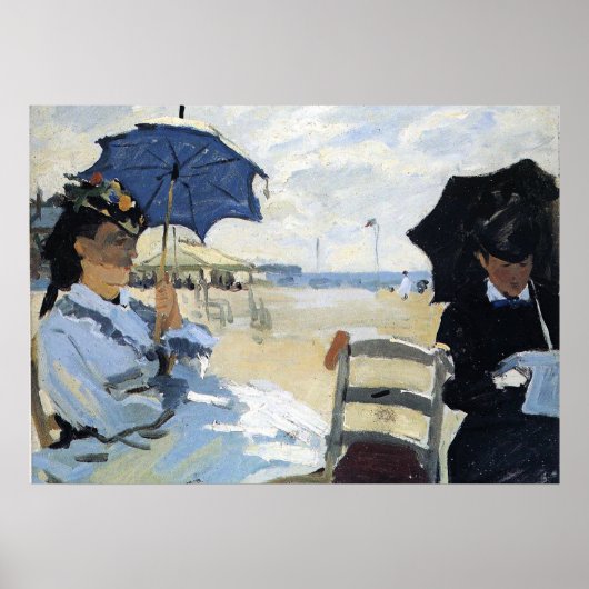 Claude Monet - Het strand bij Trouville, Poster (Voorkant)