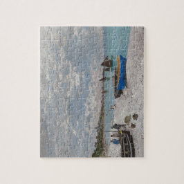 Claude Monet Het strand van Sainte-Adresse 1867 Legpuzzel
