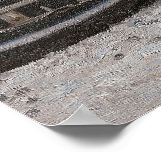 Claude Monet Het strand van Sainte-Adresse 1867 Poster (Hoek)