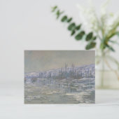 Claude Monet - Het uiteenvallen van het ijs Briefkaart (Staand voorkant)