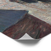 Claude Monet - Het vertrek van de boten, Etretat Poster (Hoek)