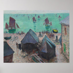 Claude Monet - Het vertrek van de boten, Etretat Poster