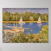 Claude Monet - Het zeebekken in Argenteuil Poster (Voorkant)