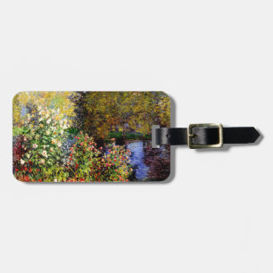 Claude Monet, hoek van de tuin in Montgeron Bagagelabel