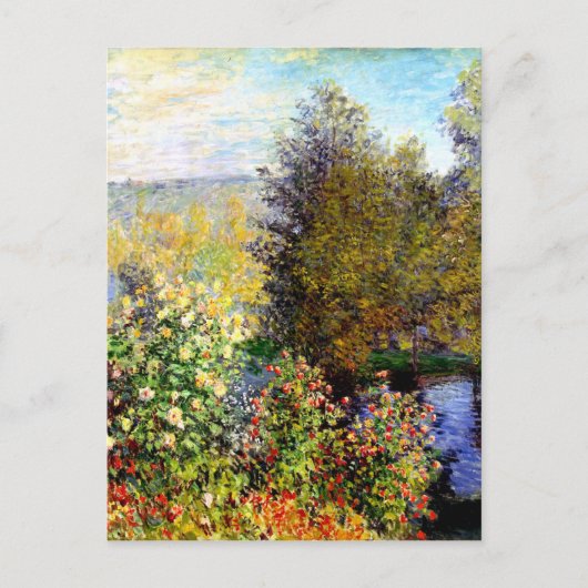 Claude Monet, hoek van de tuin in Montgeron Briefkaart (Voorkant)