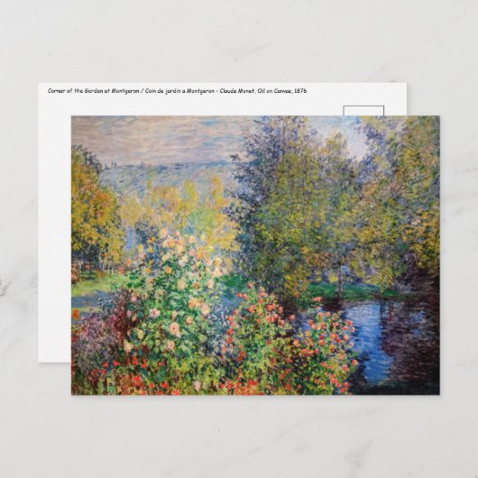 Claude Monet - Hoek van de tuin in Montgeron Briefkaart (Voorkant / Achterkant)
