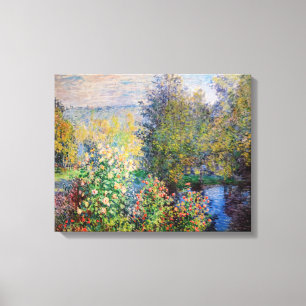 Claude Monet - Hoek van de tuin in Montgeron Canvas Afdruk